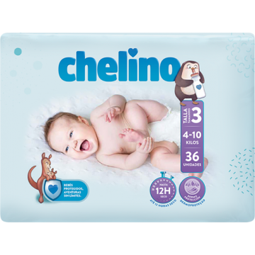 CHELINO FASHION & LOVE PAÑALES T-3  4-10 K