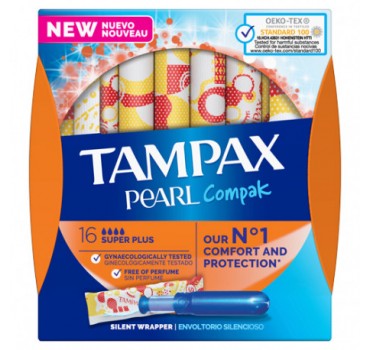 TAMPAX COMPAK PEARL SUPER PLUS 18 U